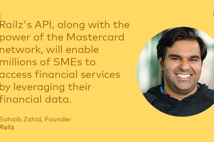A quote from Sohaib Zahid, founder of Railz
